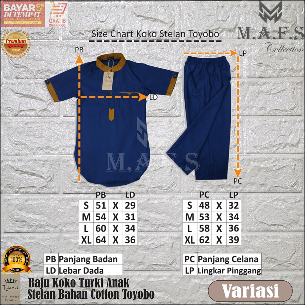 BAJU KOKO SETELAN ANAK LAKI LAKI BAHAN TOYOBO 1-6 Th