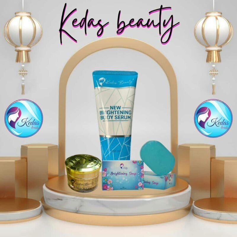 Sabun Kedas beauty Pemutih Muka Perawatan Kecantikan Badan dan Wajah BPOM ORIGINAL-GoldJely+Serum+Sabun