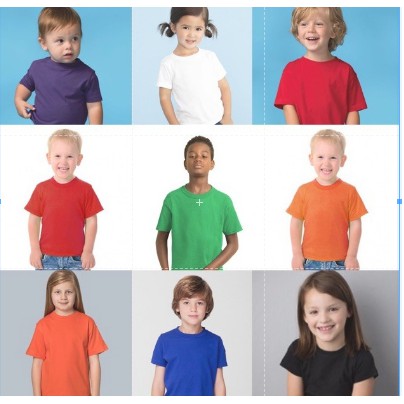 Kaos Polos Anak Cotton Combed Warna Terang euro ( Premium Quality 100% )