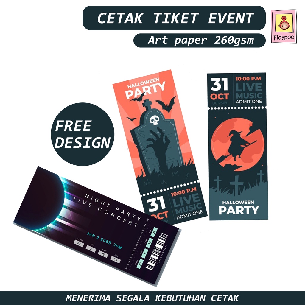 CETAK TIKET SOBEK // KUPON EVENT SOBEK BAHAN TEBAL // TIKET EVENT // KUPON SOBEK DISINI // KUPON POR