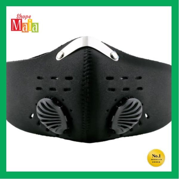 BAROKAH GAMIS Masker DUAL Filter Debu Udara sepeda Motor Anti Polusi olahraga sport