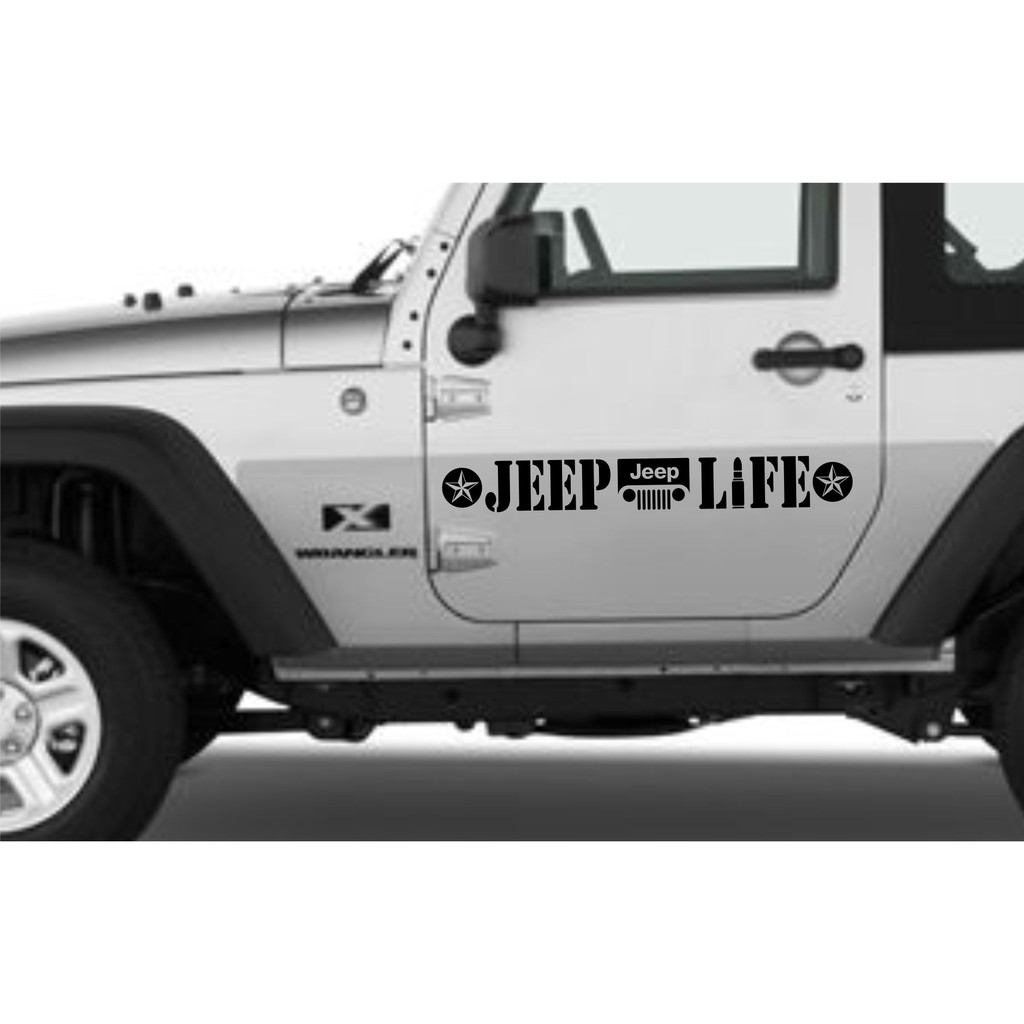 Stiker Cutting Sticker Body Kaca Mobil JEEP LIFE Shopee Indonesia