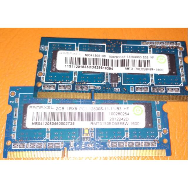 SODIMM - PC12800 DDR3 4GB (2GB x 2)