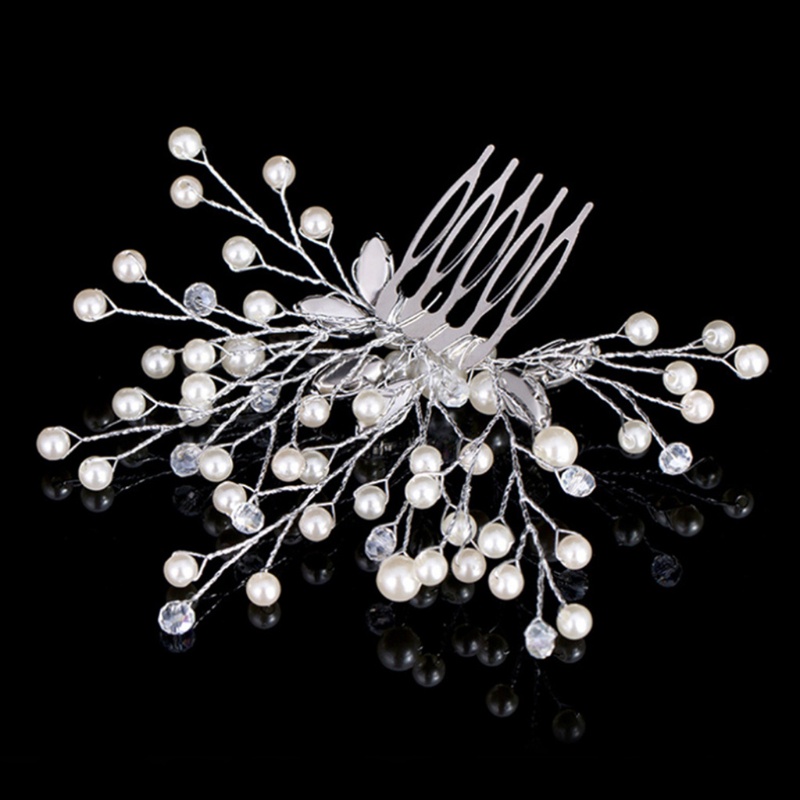 Siy Sisir Sirkam Handmade Hias Manikmanik Mutiara Untuk Aksesoris Rambut Pengantin Wanita