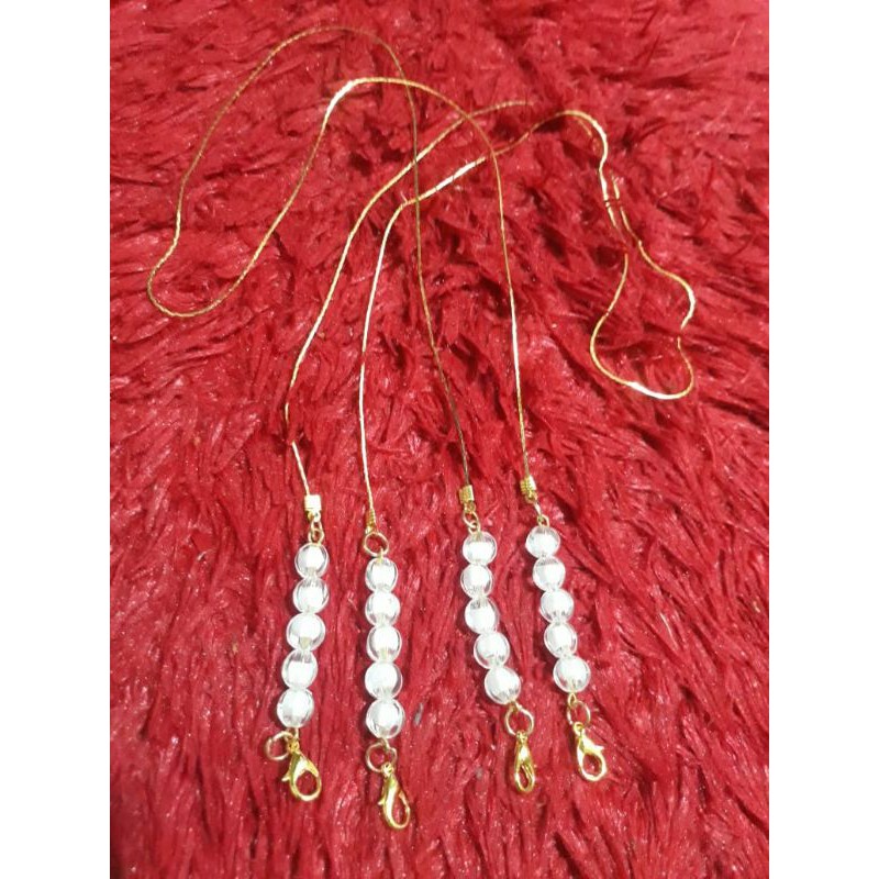 KALUNG MASKER RANTAI GOLD MUTIARA SILVER  KOREA IMPORT MOTIF TERBARU GROSIR TERMURAH JAKARTA