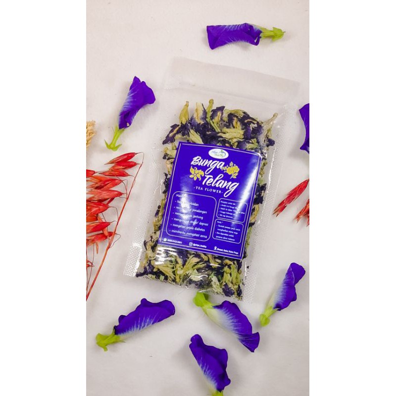 

bunga telang teh biru 1 bungkus 10 gram pewarna alami makanan
