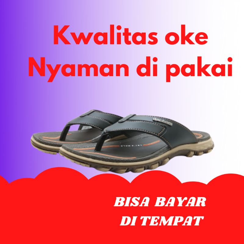 sandal pria dunham original sendal kulit cowok terbaru