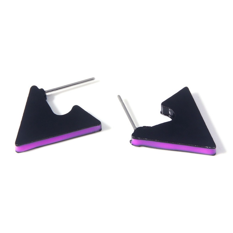 1Pair Earrings Anime Promare Lio Fotia Triangle Ear Stud Cosplay Prop Pendant Stud Earrings For Women Men Prop Jewelry Accessories