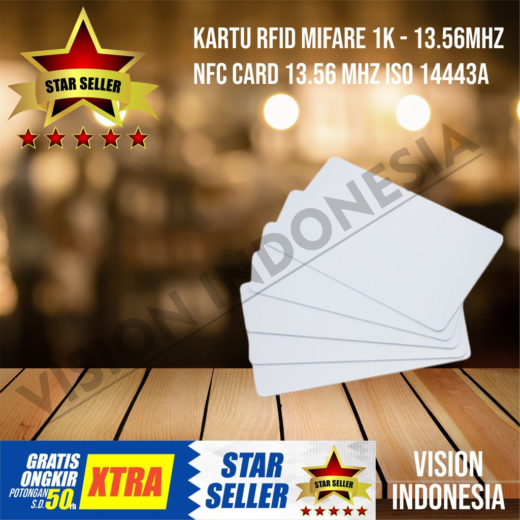 

Kartu Rfid Mifare 1K - 13.56Mhz | NFC Card 13.56 Mhz ISO 14443A