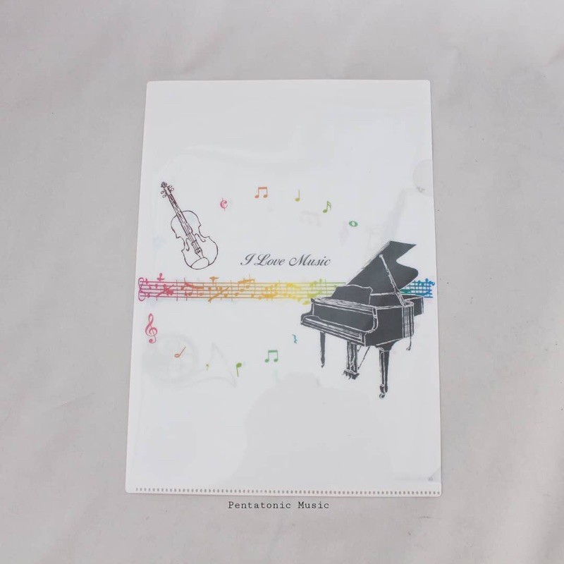 Folder musik / Piano Violin L - File Folder / Map Kertas