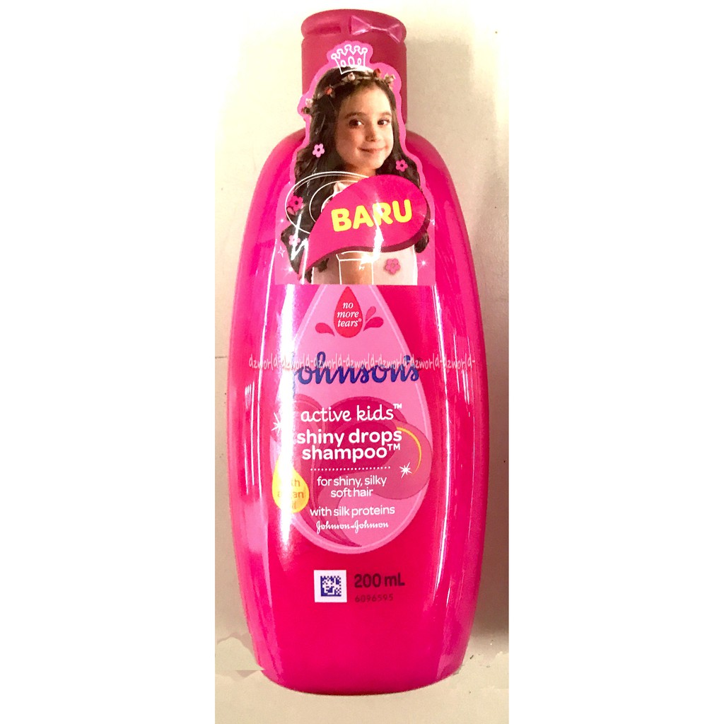 Johnson's Active Kids 200ml Shiny Drops Shampoo Anak Jonson Pink Shinny Membuat Kilau Rambut Pada Anak Jonson Jhonson's