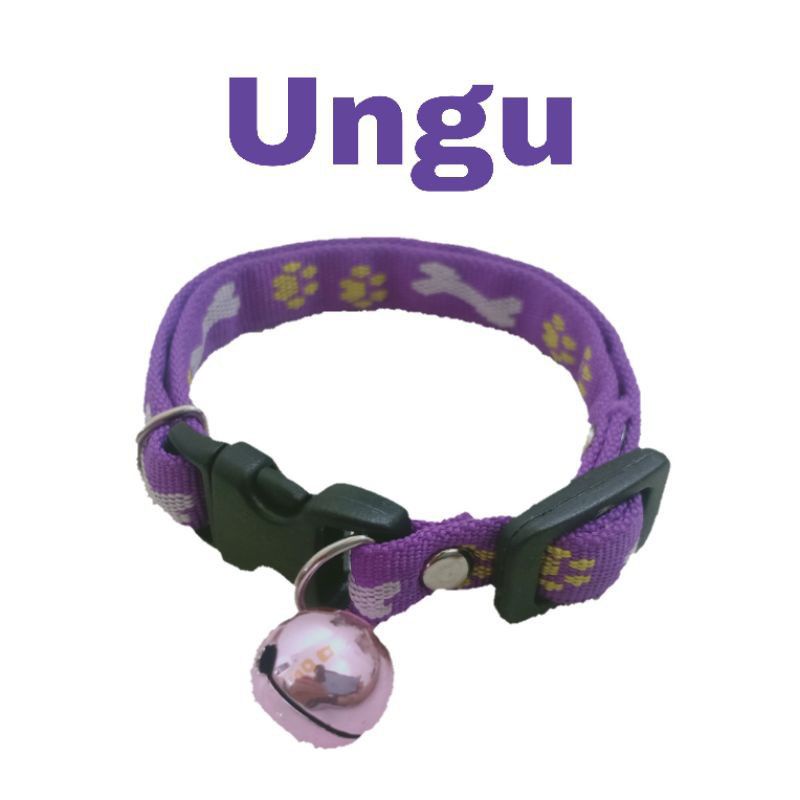 Kalung Kucing Motif Tebal Lonceng 14mm