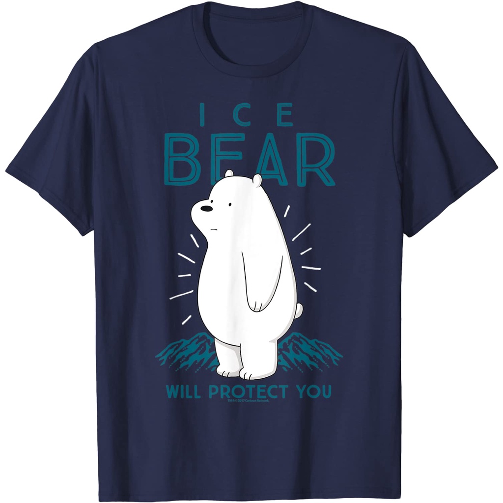 Kaos Anak CN We Bare Bears Ice Bear Will Protect You Graphic T-Shirt Fashion Baju Atasan Anak Laki L