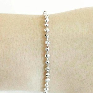 GELANG RANTAI BIJI LADA PERAK SILVER 925 LAPIS EMAS PUTIH ORIGINAL