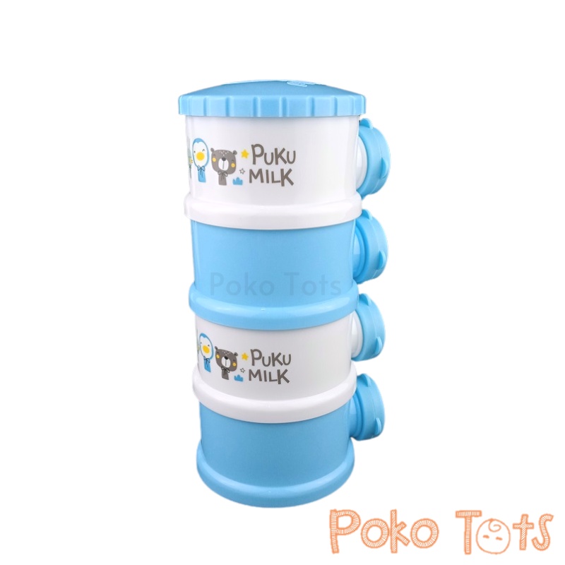 Puku Milk Powder Container 4 Level Tempat Susu Bubuk dan Snack 4 Tingkat WHS