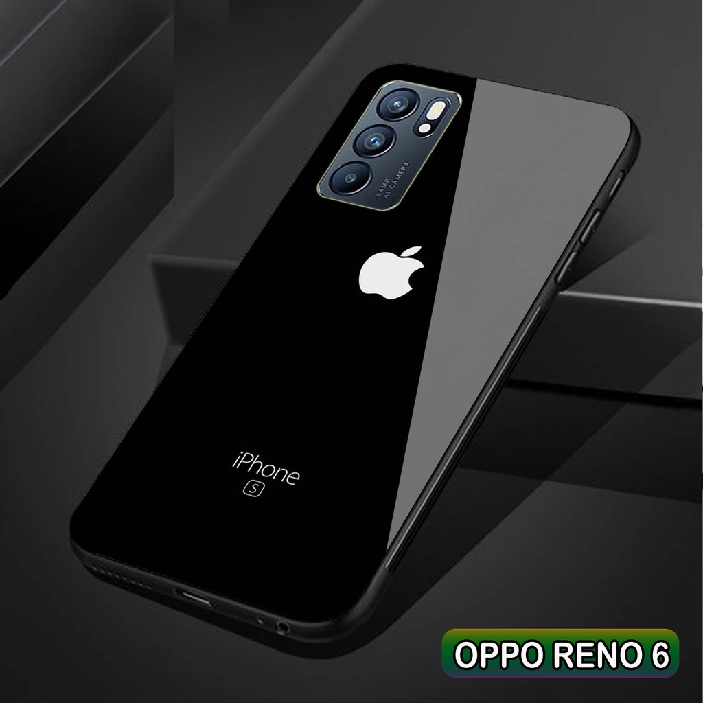 Softcase Glass Kaca OPPO RENO 6 (4G/5G) - Casing HP OPPO RENO 6 (4G/5G) [ S01 ].