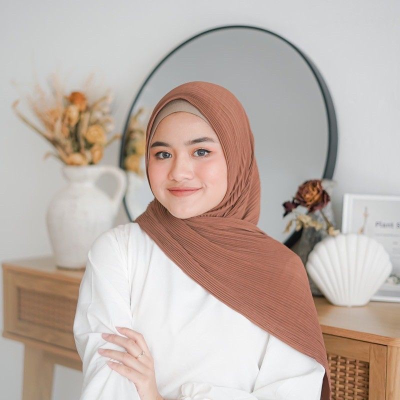 Pashmina Plisket Ceruty BabyDoll Kerudung Pashmina Plisket Termurah Safa Hijab