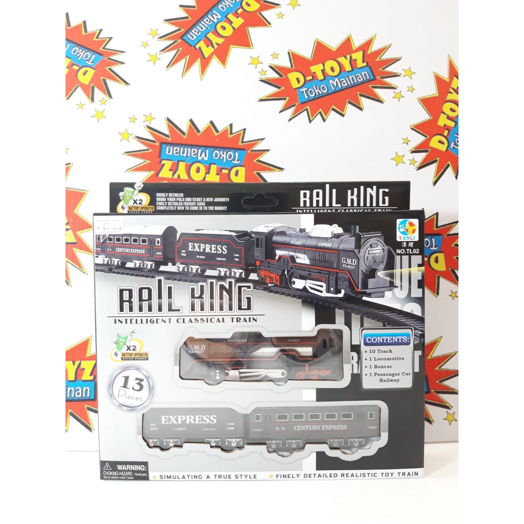 Kereta Api Rel Rail King 13pcs