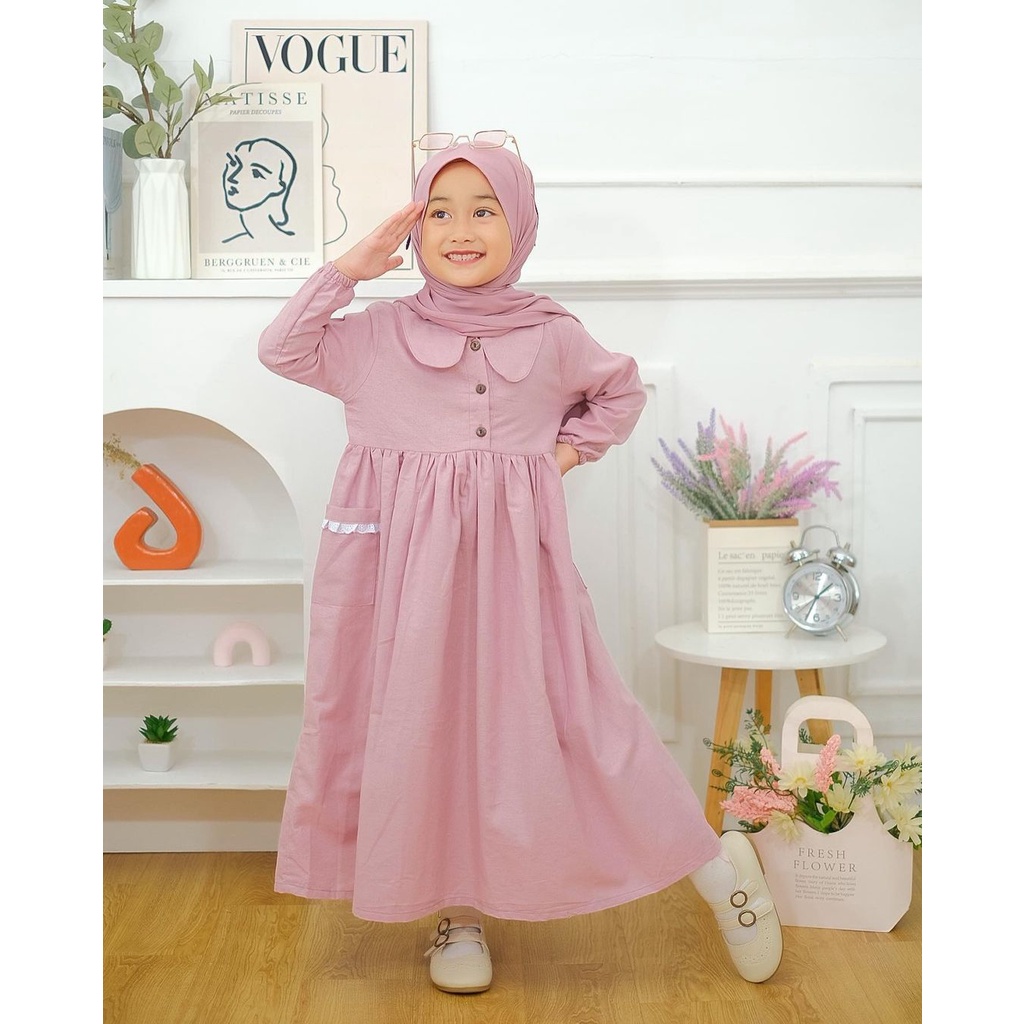 Murah MRA - Gamis Anak Usia 8-12 Tahun Rabya kids Model Gamis Anak Terbaru 2022 Kekinian Elegan