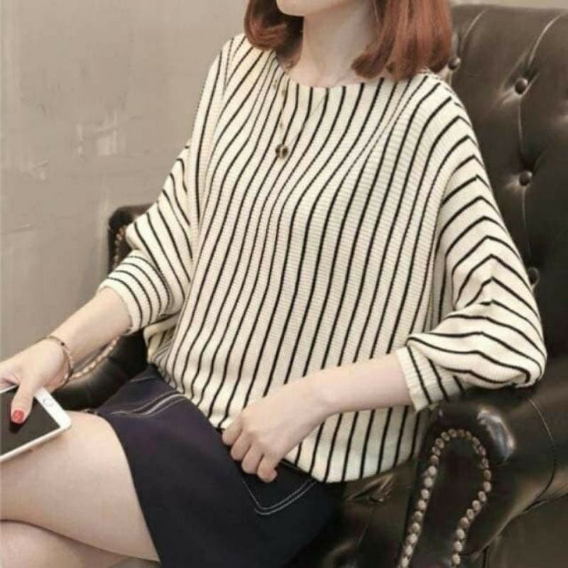 Baju Rajut Wanita BATWING SALUR - Atasan Rajut Wanita Jumbo - Fashion Wanita