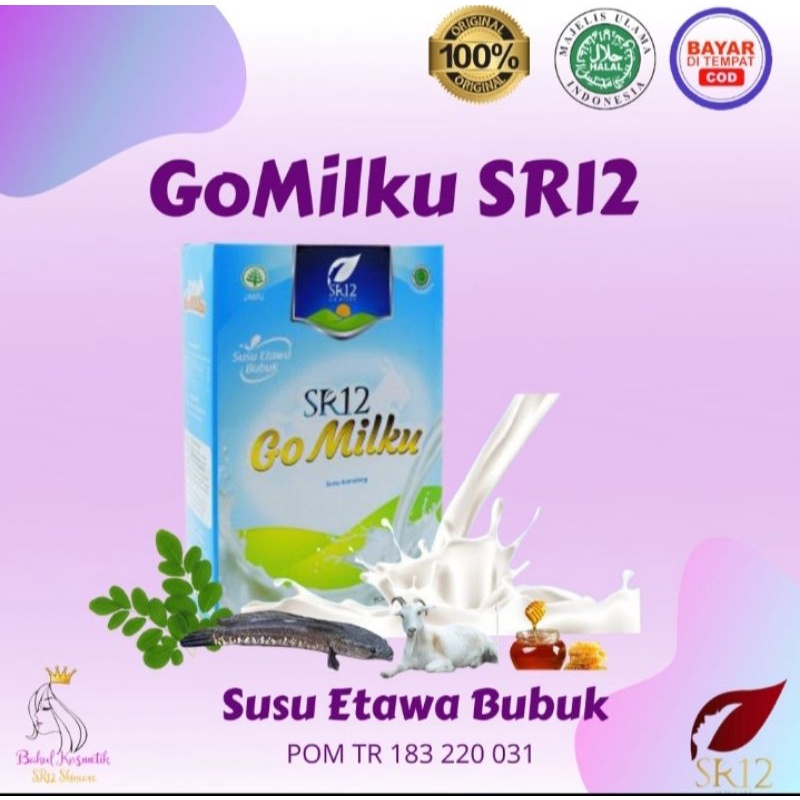 

Go Milku SR 12 SUSU Kambing Etawa Bubuk Anti Virus Penambah Imun dan Daya 200gr