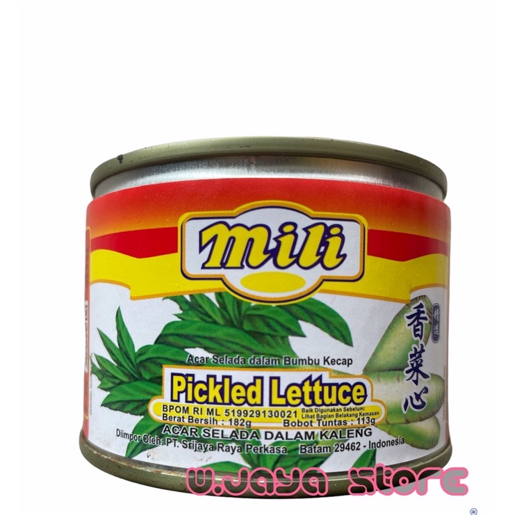 Mili Pickled Lettuce ( acar selada dalam kaleng ) 113 Gram