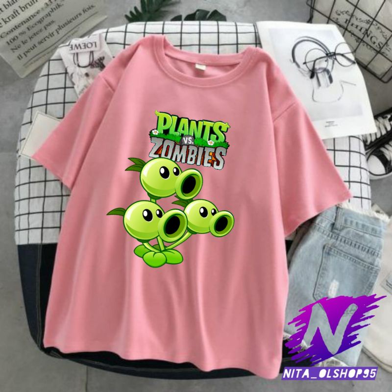 baju plant vs zombies kaos anak plant vs zombies karakter