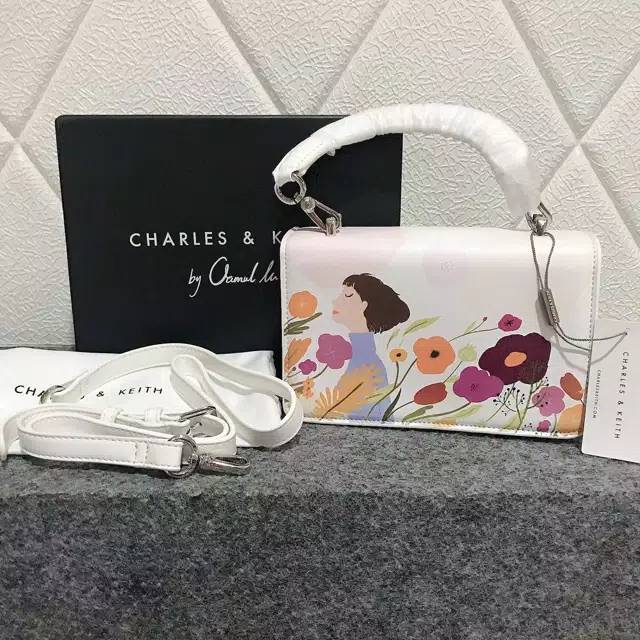 charles and keith oamul lu handle, pouch, shoulder bag tas cnk