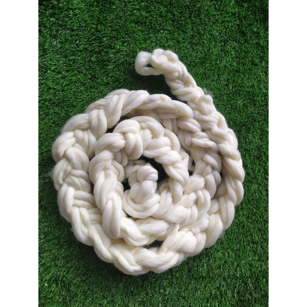 wool kepang newborn photography property | braided wool | prop newborn photography