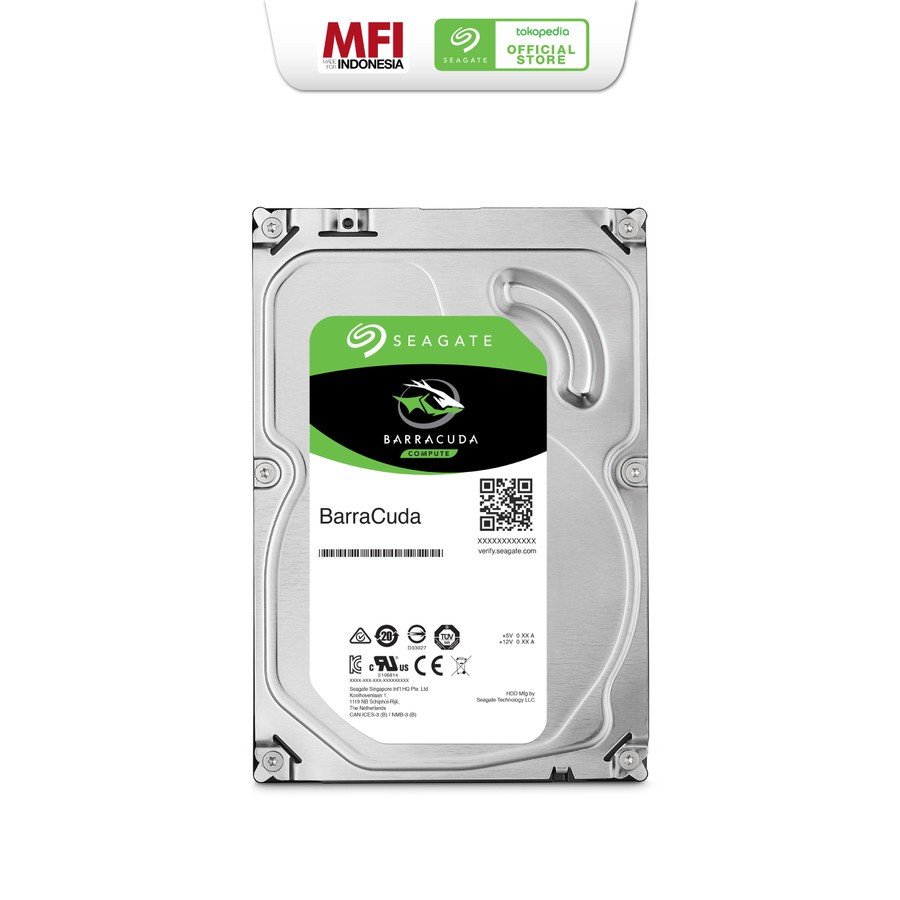 Seagate BarraCuda Harddisk Internal PC 1TB SATA