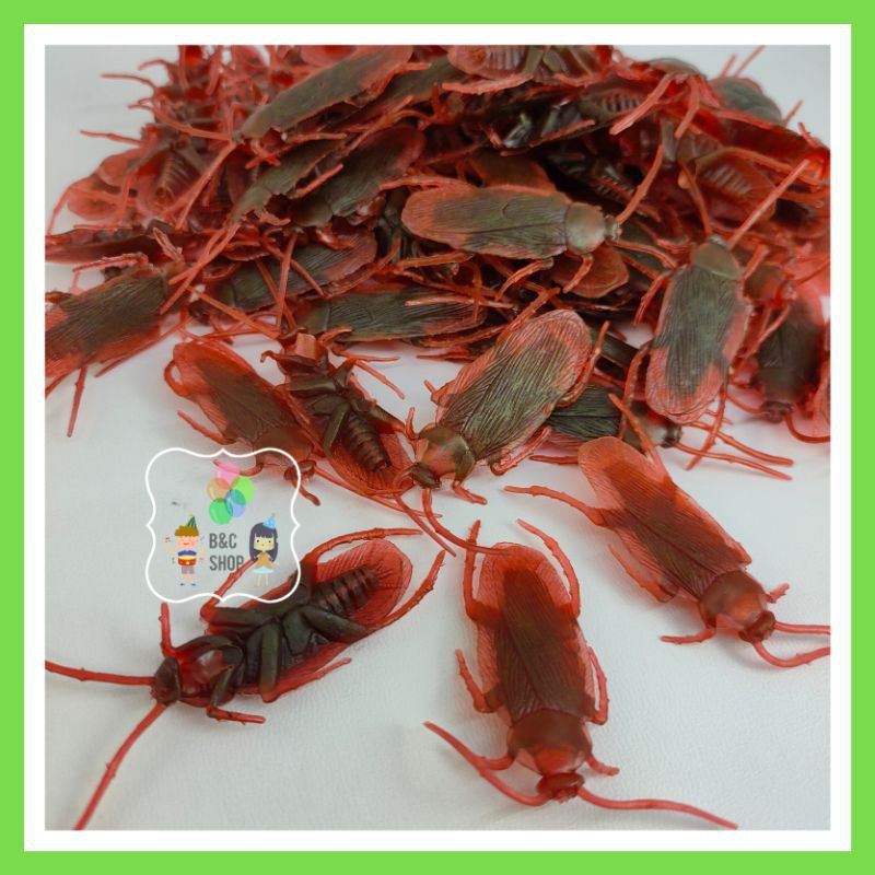 [BC Shop] Mainan Binatang Kecoak Karet & Cicak Karet/ Mainan Prank