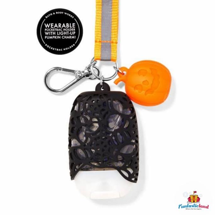 Bath Body Works BBW PocketBac Hand Sanitizer Holder Spider Web Lanyard