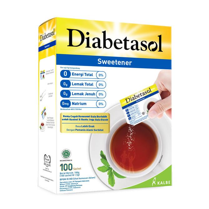 Diabetasol Sweetener 100 X 1 Gr (Sachet) / Gula Pasir Diabetasol