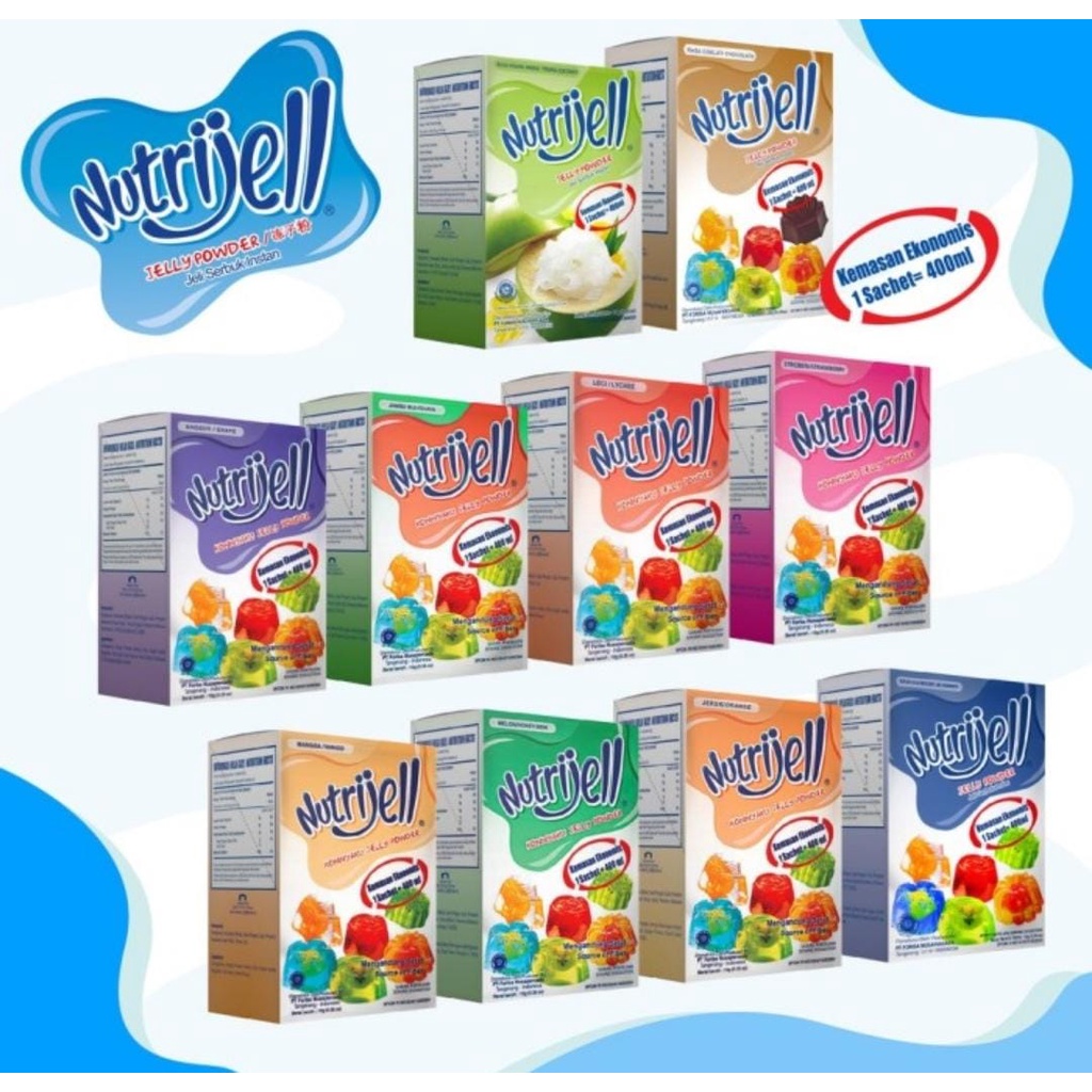 

MJP || TEPUNG JELLY NUTRIJELL KEMASAN EKONOMIS 15 GR