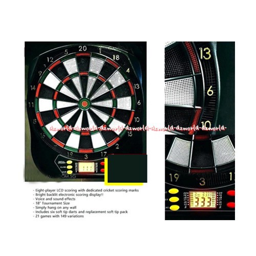 Champs Electronic Dart Board Papan Mainan Panah 6 Dart Digital Elektric Champ Mainan Panahan Score Skore Digital Camps Pakai Baterai Dan Suara Musik Dard Boart