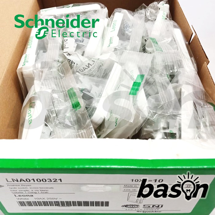 SCHNEIDER Leona 1 Gang 1 Way Switch - Saklar Single 1 Arah - LNA0100321