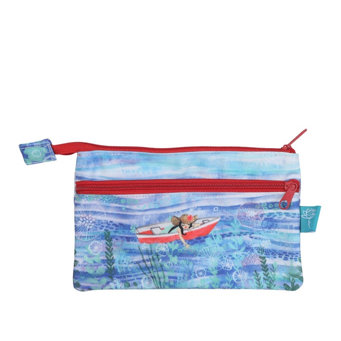 

v0v20v Pencilcase Tempat Pensil Pouch Bermain Di Lautan Kamalika Artprints Fv0101