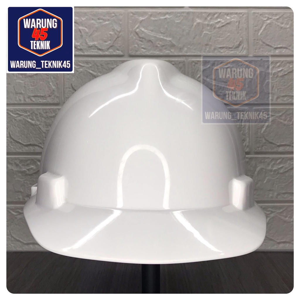 HELM PROYEK SAFETY V GUARD MERK MSA SNI LOKAL SUSPENSI STANDARD - PUTIH