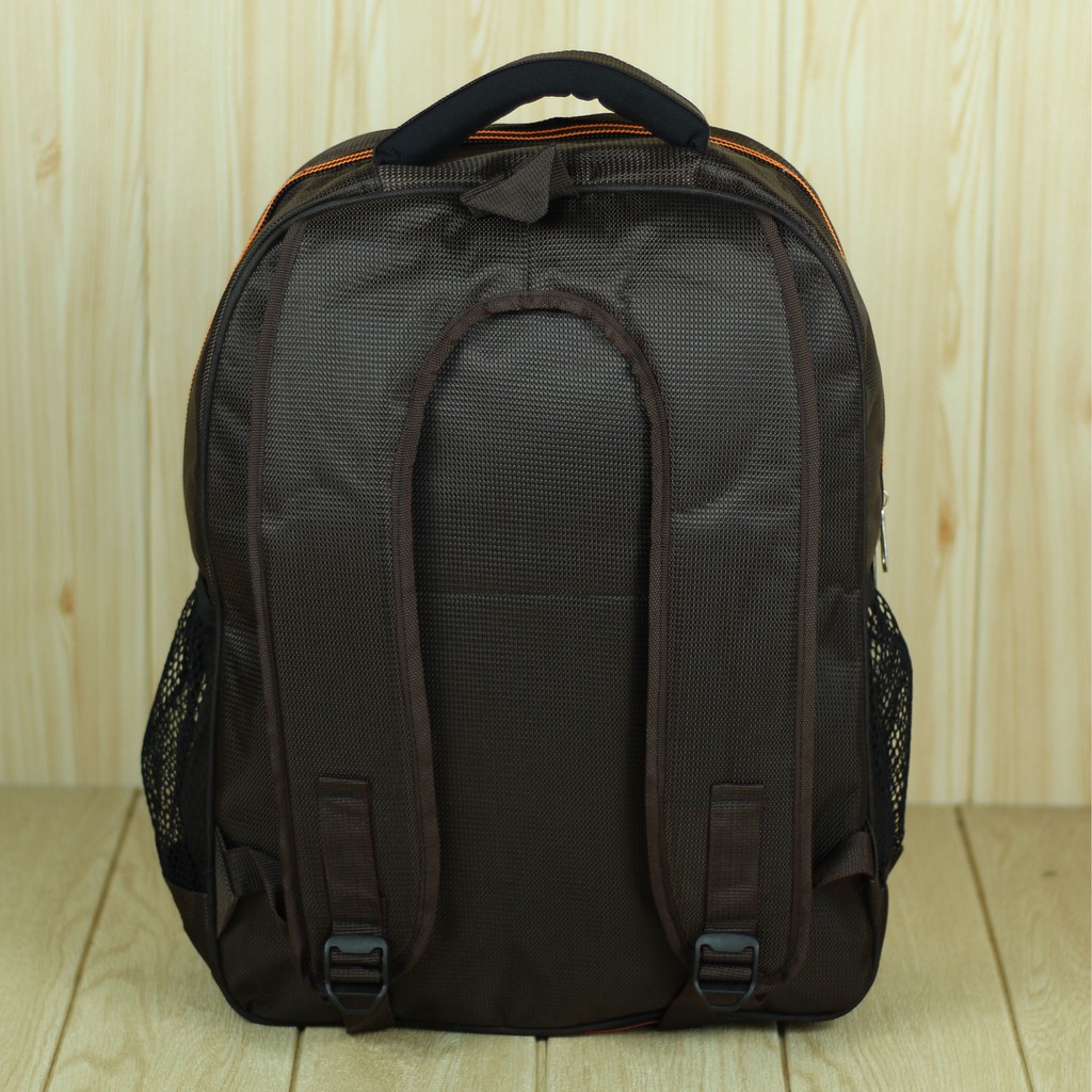 Tas Punggung Pria Polo Alfito Saku Coklat Orange Back Pack Laptop Cowok Bahan Dolby Tebal Kuat Awet