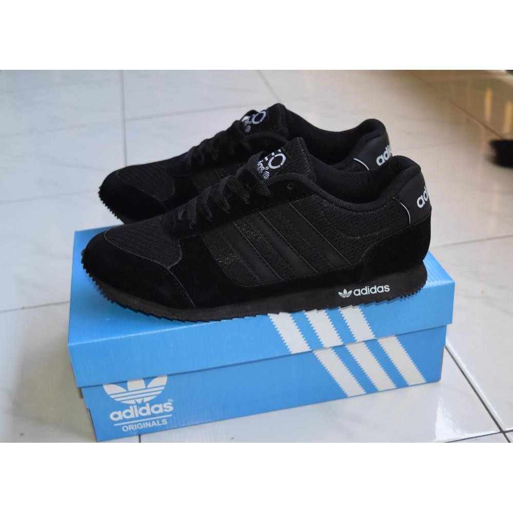 Sepatu Sekolah Adidas Neo Full Black Hitam Anak Pria Wanita Cewe