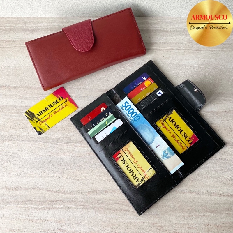 DOMPET PANJANG WANITA ARMOUS / DOMPET LIPAT FASHION WANITA / DOMPET KARTU DAN UANG WANITA ELEGAN TRENDY TERBARU