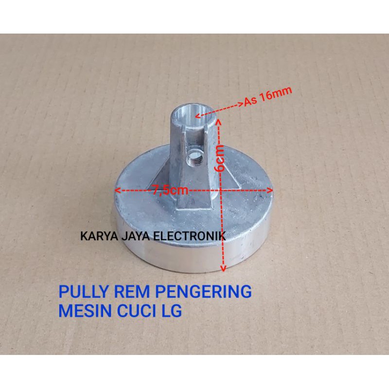 Pully rem dinamo pengering mesin cuci LG As 16mm