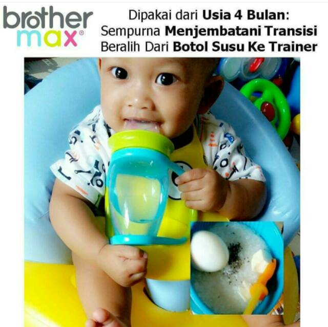 BROTHER MAX 4 IN 1 TRAINER CUP - TRAINING CUP MPASI - GELAS BAYI