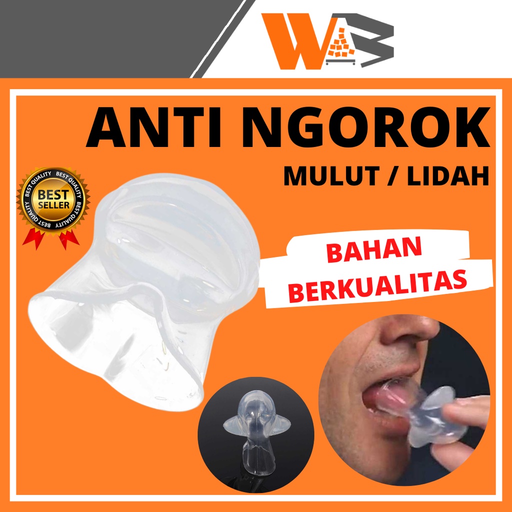 COD Anti Ngorok Stop Snoring Aid Solution Tongue Guard Case Pelindung Lidah Bahan Silikon Transparan