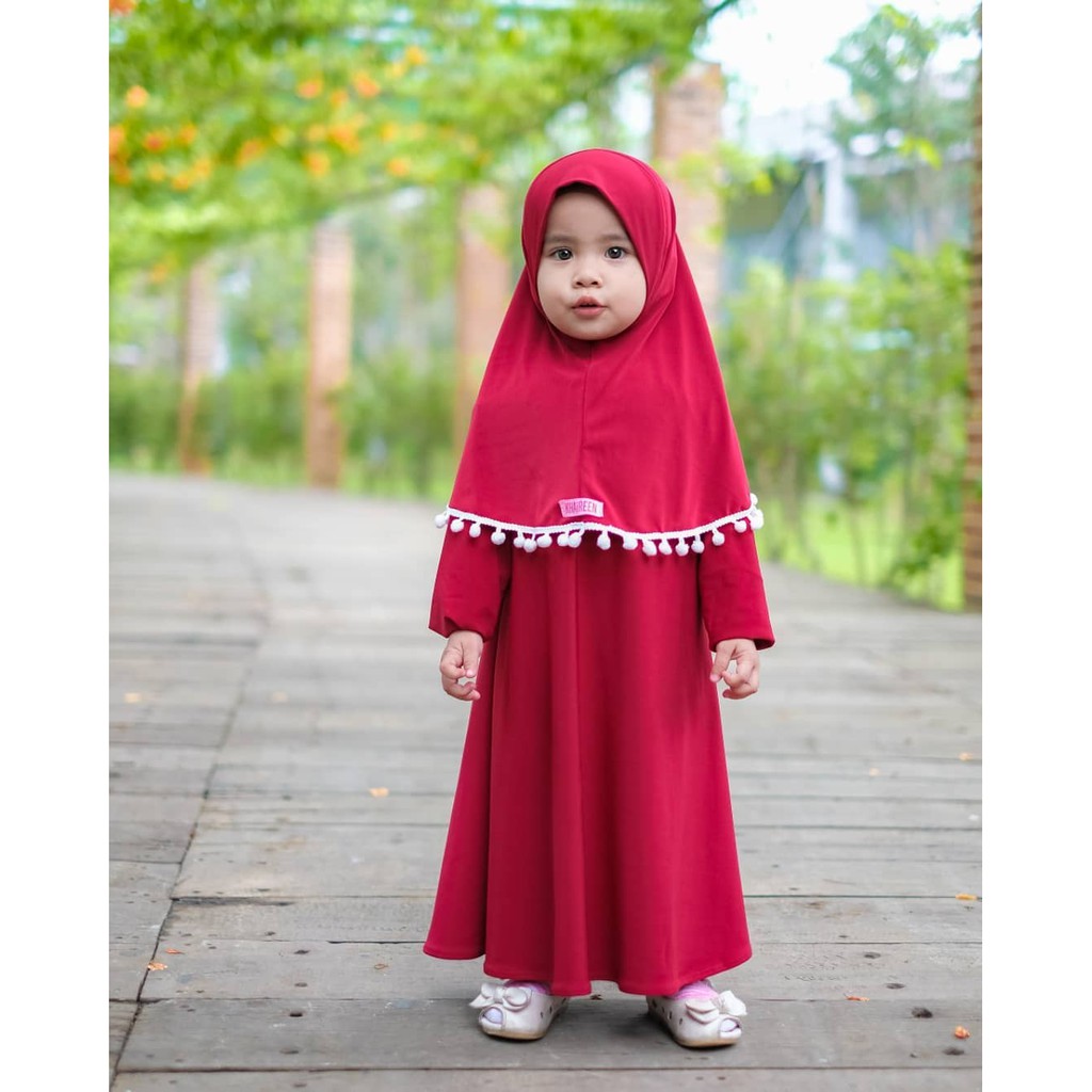 Baju Gamis Anak Perempuan Lucu Jersey Import Newborn - 5 Tahun / Gamis Bayi Perempuan / Gamis Bayi