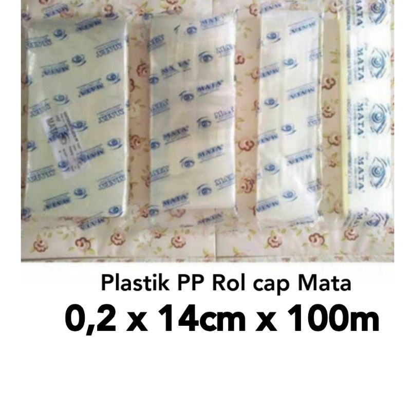 PLASTIK ROL 02X14 ROLL TEBAL 02 LEBAR 14CM PANJANG 100M TEMPE SNACK CAMILAN SANDAL MAINAN AKSESORIS