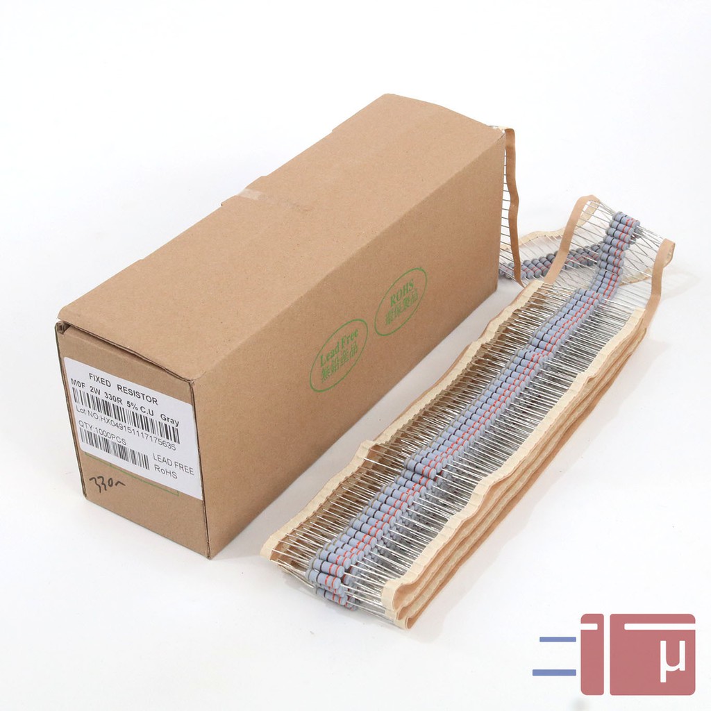 Resistor 330R 330 Ohm 2W Metal Oxide 5% Taiwan Kaki Tembaga