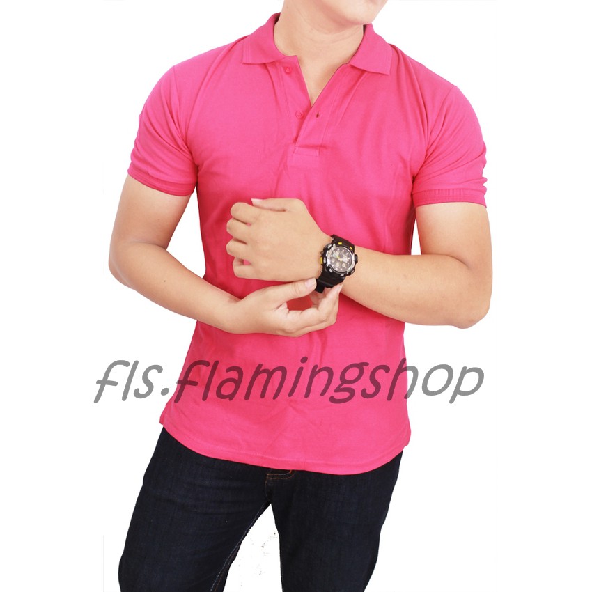 Polo Shirt Pink Fanta/Tshirt Polo/Kaos Kerah Polo/Kaos Polo/PoloShirt/Kaos Berkerah/Baju berkerah