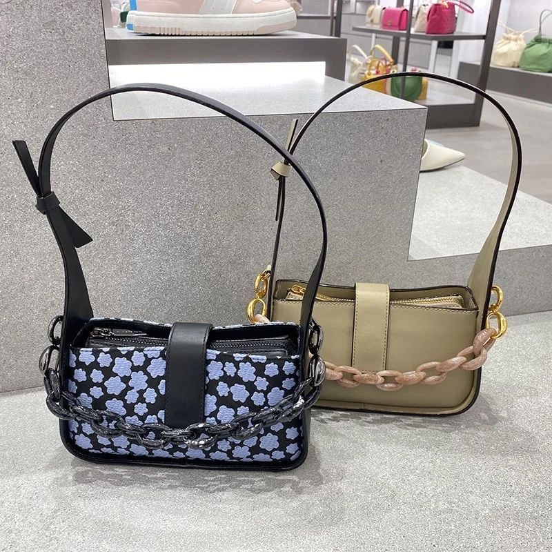 CK Leather Chain-Link Bag