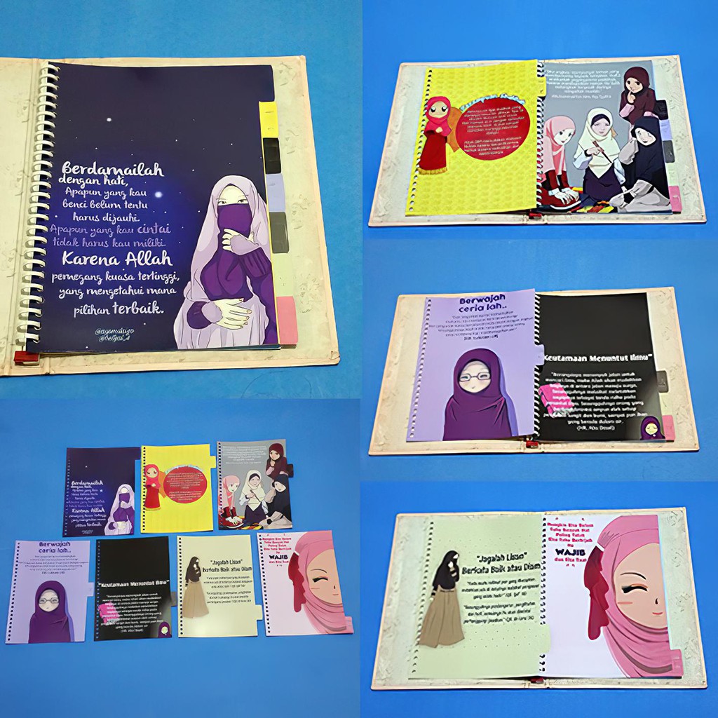 

Pembatas Samping Binder Muslimah 2 Ring,6 Ring,20 Ring,26 Ring 1 Set 7 Lembar Laminasi Glossy Murah